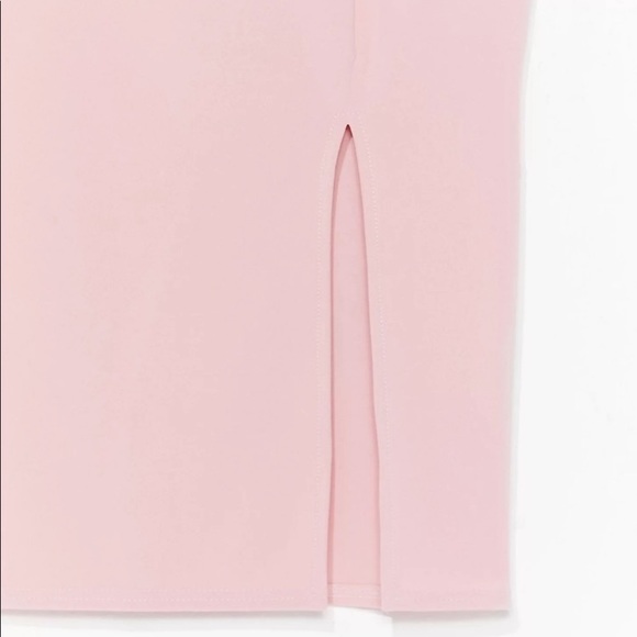 Nasty Gal Square Neck Split Hem Midi Dress - Picture 6 of 7